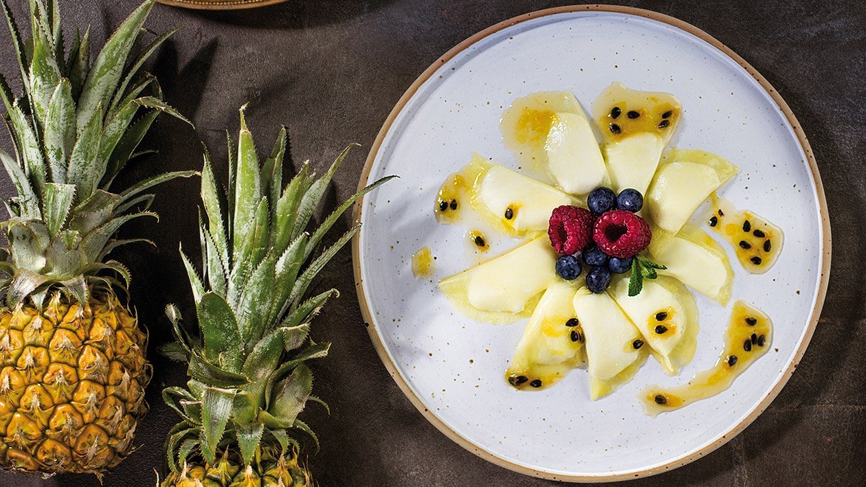 Ananasu pelmeņi ar maskarponi un marakuju – - Recepte
