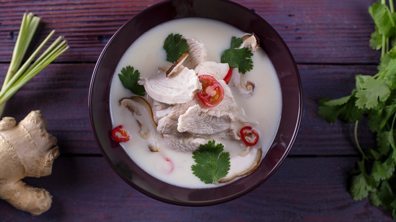 Tom Kha – Taizemiešu kokosriekstu zupa ar vistu – - Recepte