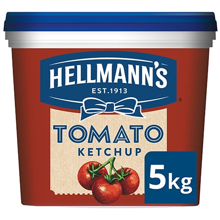 Hellmann's Tomātu kečups 5 kg - Hellmann's kečups no augstākās kvalitātes ilgtspējīgi iegūtiem tomātiem.